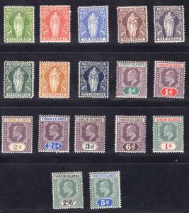 MOMEN: VIRGIN ISLANDS SG #43-62 1899-1904 MINT OG LH/FEW NH £250+ LOT #66732