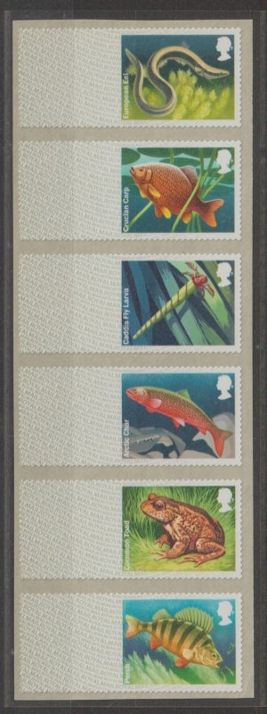 Great Britain Post & Go FT12 Blank 2013 QE2 VF MNH Freshwater Life 2