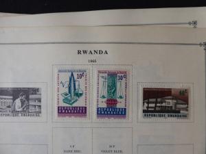 Rwanda 1962-1980  Mint/Used Stamp Collection on Scott Int Alb Pgs