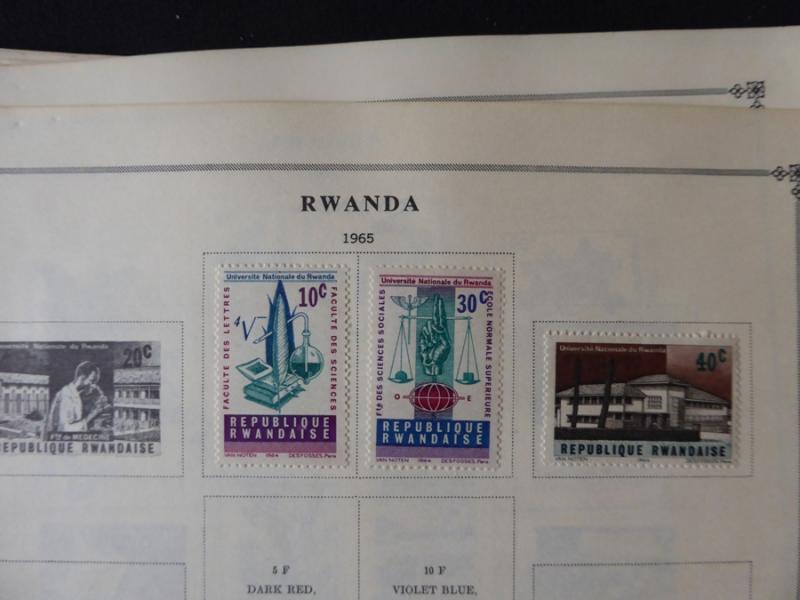 Rwanda 1962-1980  Mint/Used Stamp Collection on Scott Int Alb Pgs