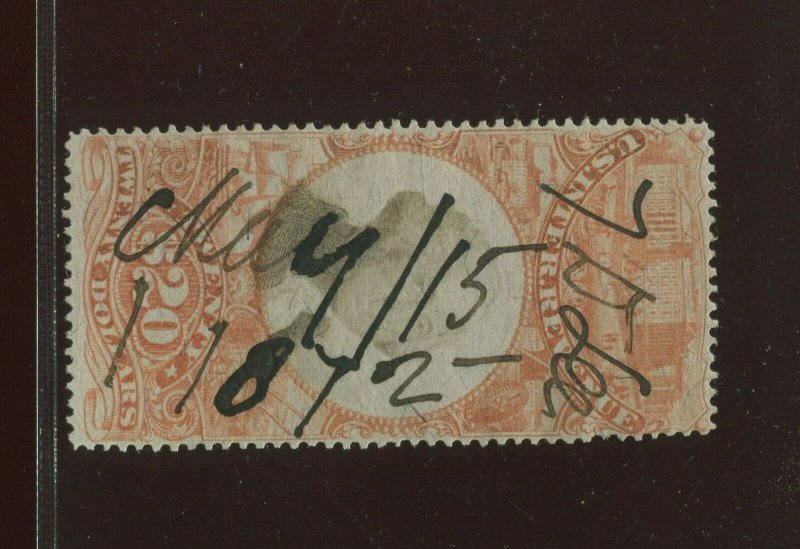 R150 Washington Third Issue Revenue Used Stamp  (Stock R150-A2)