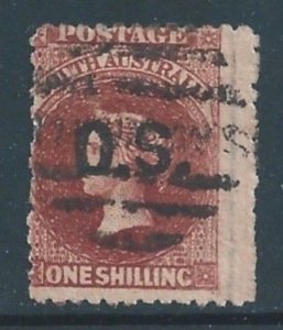 South Australia #O42 Used 1sh Queen Victoria - Wmk. 7 - Ovptd. OS