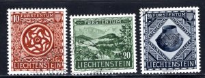 Liechtenstein #274-276   Used    VF   CV $55.50   ....   3510109