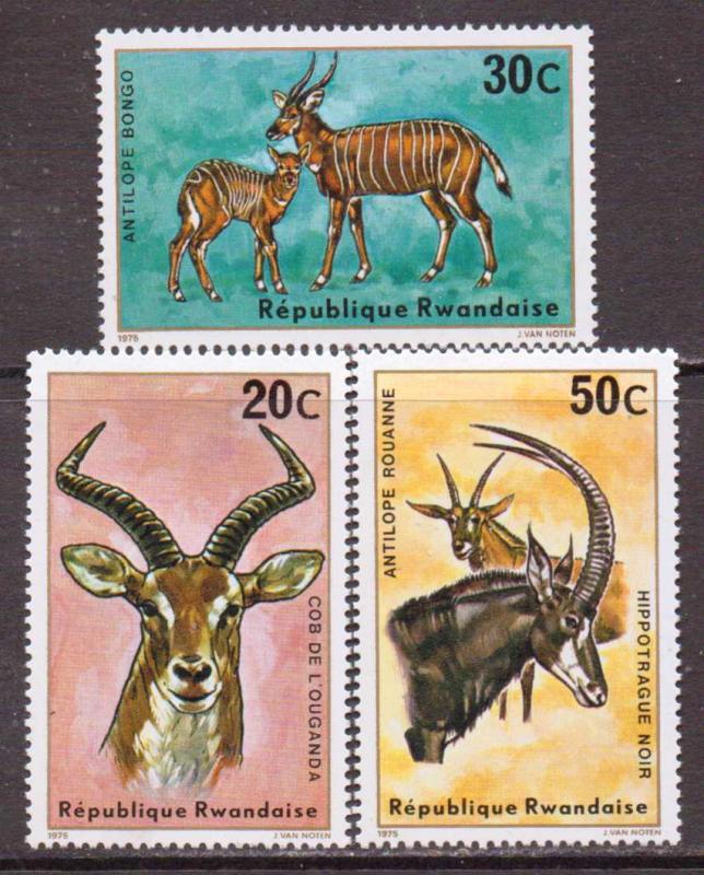 Rwanda   #614-16  MNH  (1975)  c.v. $0.80