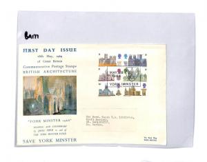 GB CATHEDRALS 1969 FDC Special *Save York Minster*OFFICIAL First Day Cover BA177 