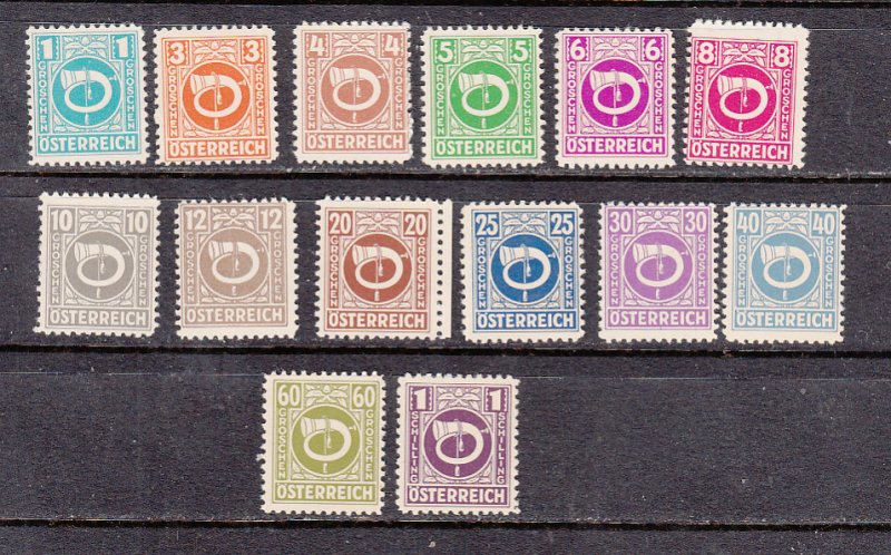 Austria SC# 4n1-8, 10-15  1945 AMG issue for Austria MNH