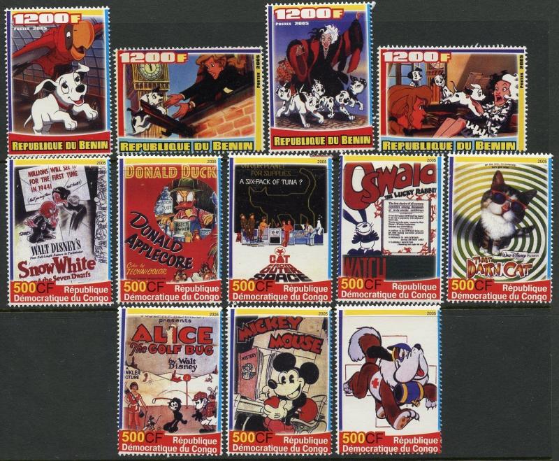 SOMALILAND 2005  DISNEY POSTERS  SET OF TWELVE  MINT NH