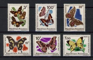 [Hip2290] Rwanda 1966 : Butterflies Good set very fine MNH stamps