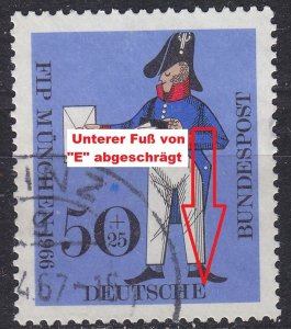 GERMANY BUND [1966] MiNr 0517 F35 ( O/used ) [01] Plattenfehler