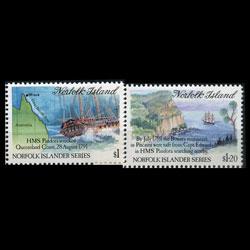 NORFOLK IS. 1991 - Scott# 508-9 Wrecks Set of 2 NH