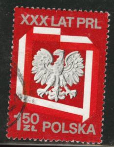 Poland Scott 2047 Used 1974 Flavor caneled Eagle  stamp