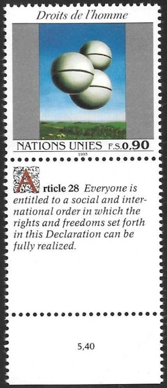 United Nations UN Geneva 1993 Scott # 235 Mint NH. Ships Free With Another Item.
