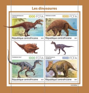 C A R - 2021 - Dinosaurs - Perf 4v Sheet - Mint Never Hinged
