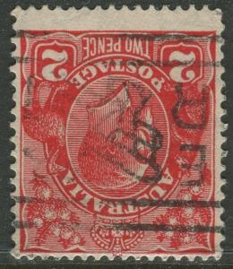 Australia - Scott 116 - KGV Head -1931 - FU - Wmk- 228 -Inverted -  2p Stamp