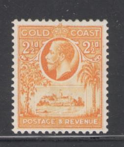 Gold Coast 1928 King George V 2 1/2p Scott # 102 MH