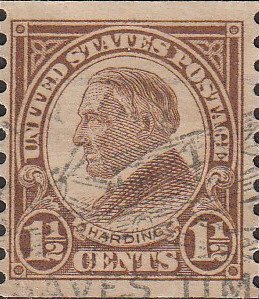 # 598 Used Brown Warren G. Harding