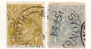 Australia 33, 34 Wmk. 9 Used