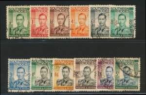 SO. RHODESIA 50-54 USED F-VF KGVI