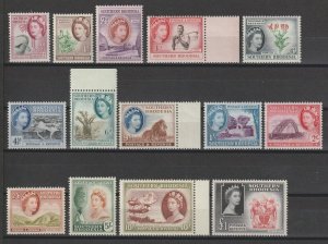 SOUTHERN RHODESIA 1953 SG 78/91 MNH Cat £100