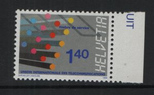 Switzerland for international telecommunication  #10O14 MNH 1988 fiber optic