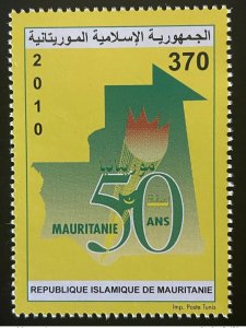 2010 Mauritania Mi. 1187 50th Anniversary Independence Map Map MNH**-