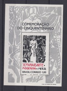 Brazil 1972 Semana Modern Art Mini Sheet MNH BP7774