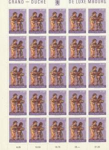 B282-B286 Luxembourg Semi-Postal Mint OGNH sheets of 25