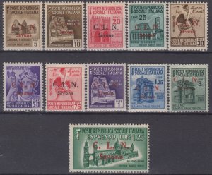 ITALY CLN Partisan - Savona n.1-11 cv 1200$ MNH** Certificate Sottoriva