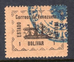 Venezuela Guayana 1903 Ship 1b With Control Mark Mint OG
