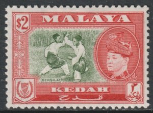 Malaya Kedah Scott 92 - SG101, 1957 Sultan $2 MH*