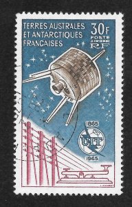 FSAT Scott C8 Used NH - 1965 30fr ITU Issue - SCV $160.00