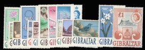 Gibraltar #147-160 Cat$82.55, 1960 QEII, complete set, never hinged