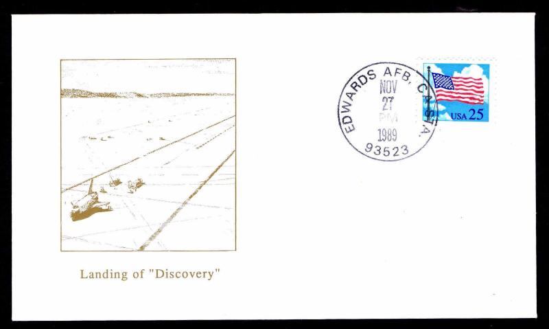 1989 LANDING DISCOVERY OV-103 STS-33 - EDWARDS AFB, CA - U.S. #2278(ESP #3086)