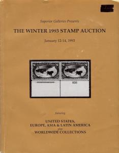 Superior:    The Winter 1993 Stamp Auction, Superior - Ja...