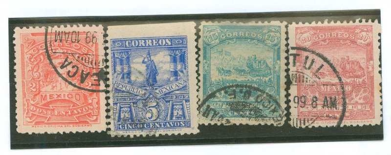 Mexico #280/283/286/287 Used Single