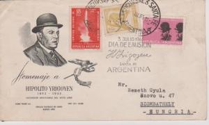 Argentina 1965 Hipolito Yrigoyen First Day Cover to Hungary