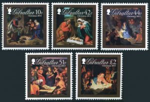 Gibraltar 1305-1309,MNH. Christmas 2011.Nativity paintings by:Charles Le Brun,