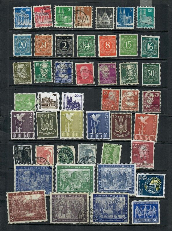 GERMANY DEUTSCHE POST  MIX X 46  USED ALL DIFFERENT  LOT 62 