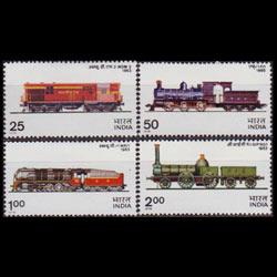 INDIA 1976 - Scott# 719-22 Locomotives Set of 4 LH