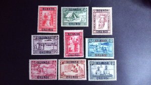 Ruanda Urundi Sc# B3-B11 Complete Set Mint Hinged MH (See Description)