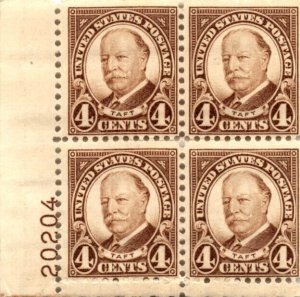 United States Postage Stamp, #685 Mint NH Plate Block, 1930 (AD)