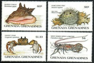 Grenada Grenadines Stamp 694-697  - Marine life