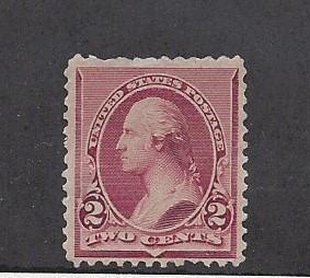 United States, 219D, 2c Washington Lake F-VF Single, **MNG**