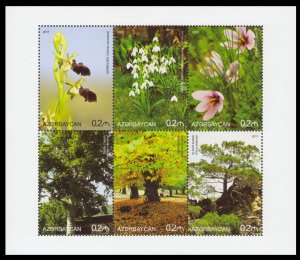 2017 Azerbaijan 1228-33KL Flowers and Trees