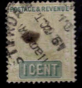 British Guiana Scott 131A Used tall ship stamp  Gray-Green