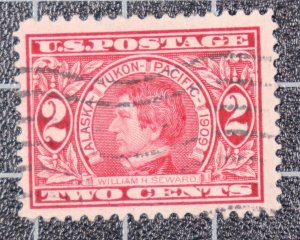 Scott 370 2 Cents Seward Used Nice Stamp SCV $2.00