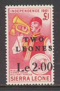 Sierra Leone Sc 285 MNH. 1965 2 le on £1 Bugle Player, fresh, bright, VF