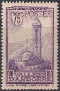 Andorra French 1932 Sc 44 MNH**