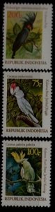 Indonesia 1163-65 MNH Birds/Parrots SCV12.50