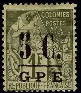 Guadeloupe Sc #11 Mint F-VF...French colonies are in demand!